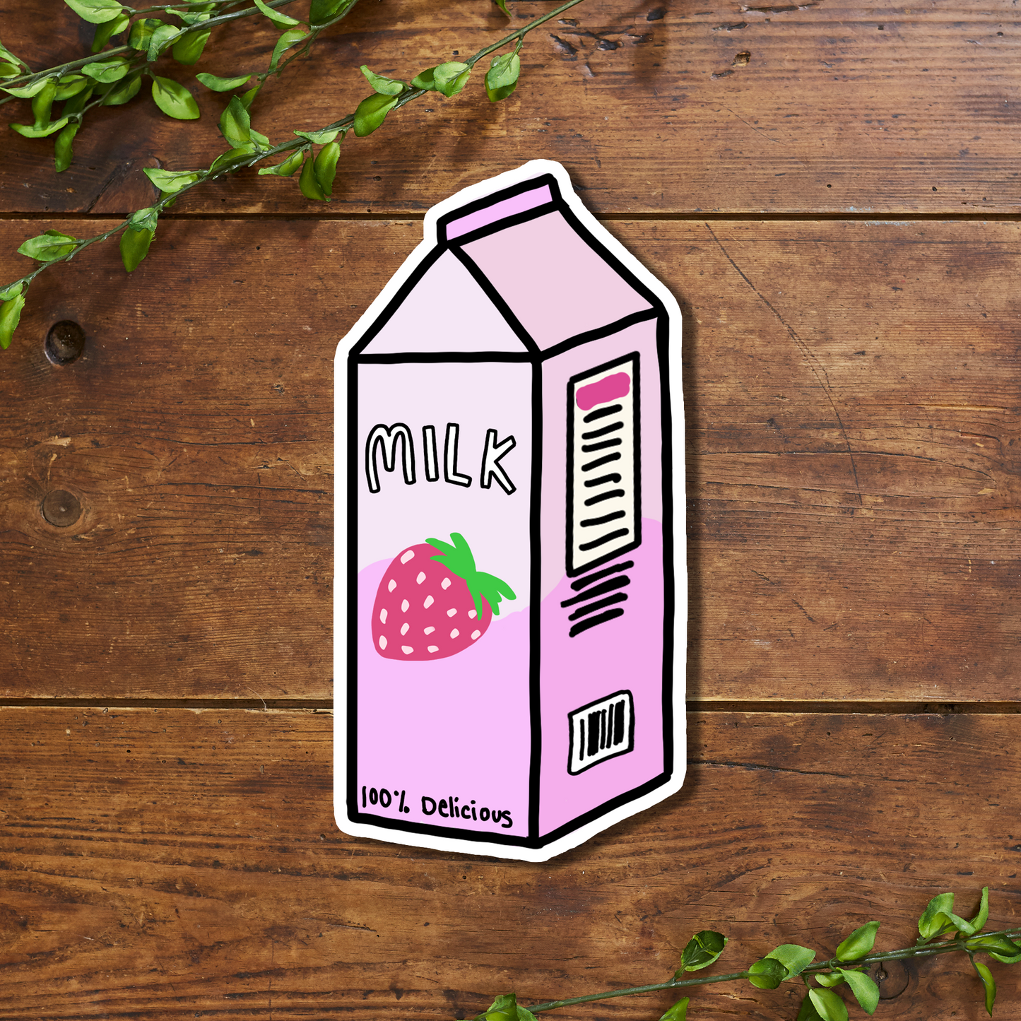 Strawberry Milk Vinyl Sticker