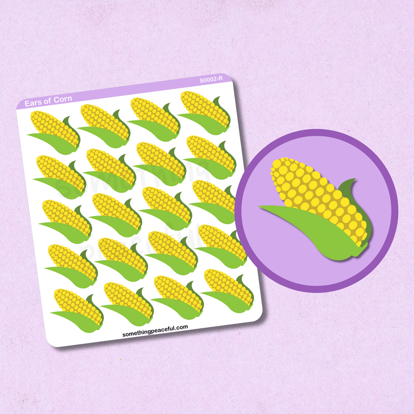 Corn Icons Sticker Sheet