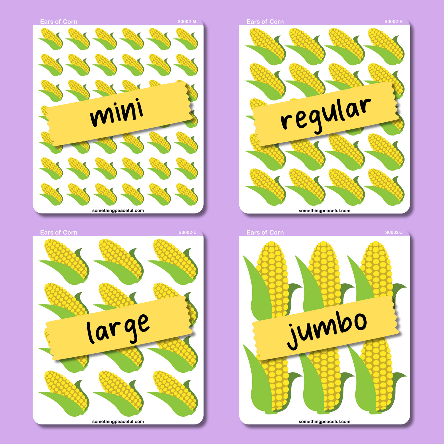 Corn Icons Sticker Sheet
