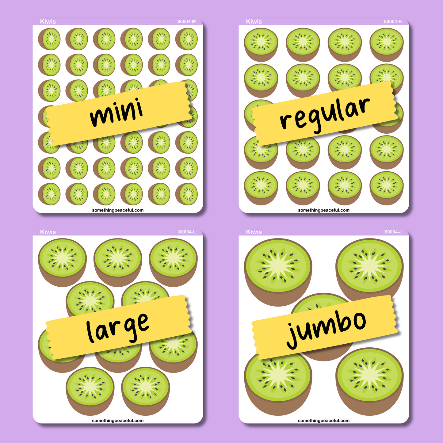 Kiwi Icons Sticker Sheet