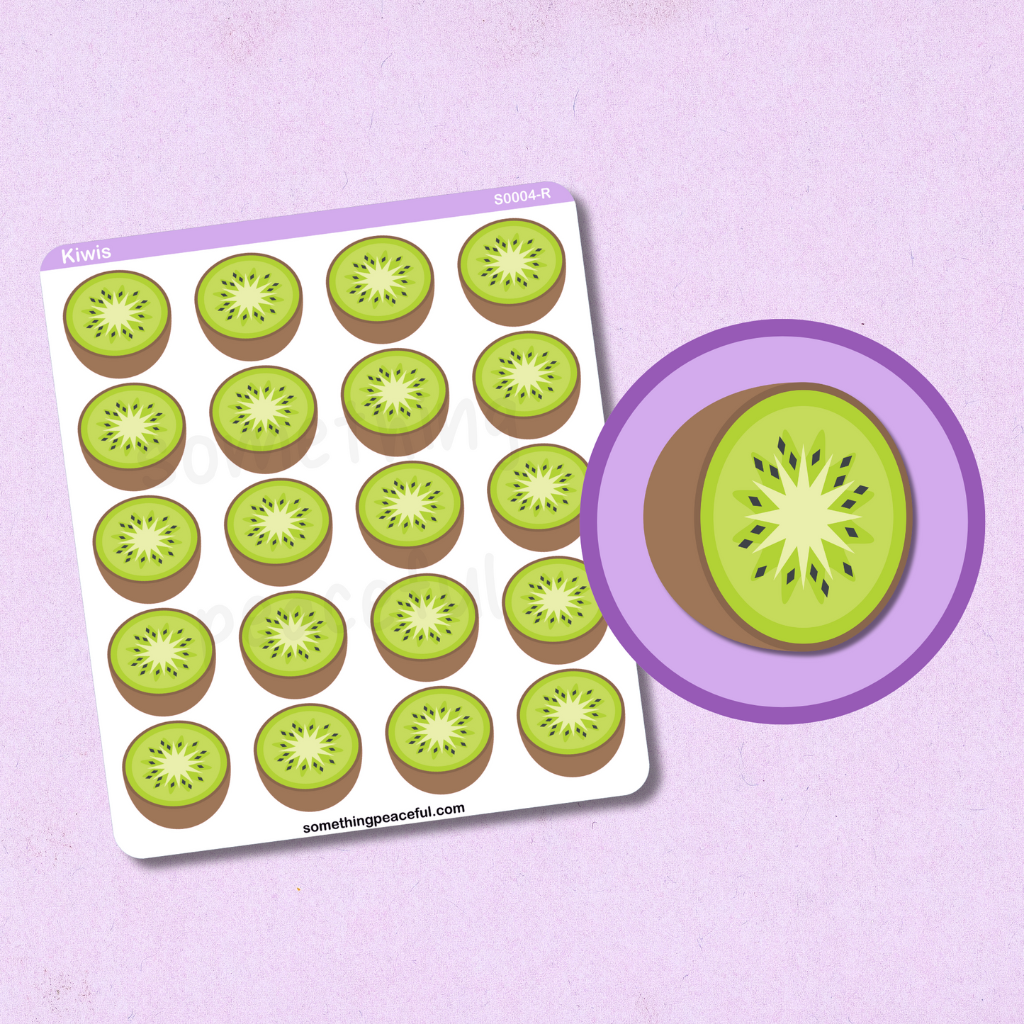 Kiwi Icons Sticker Sheet