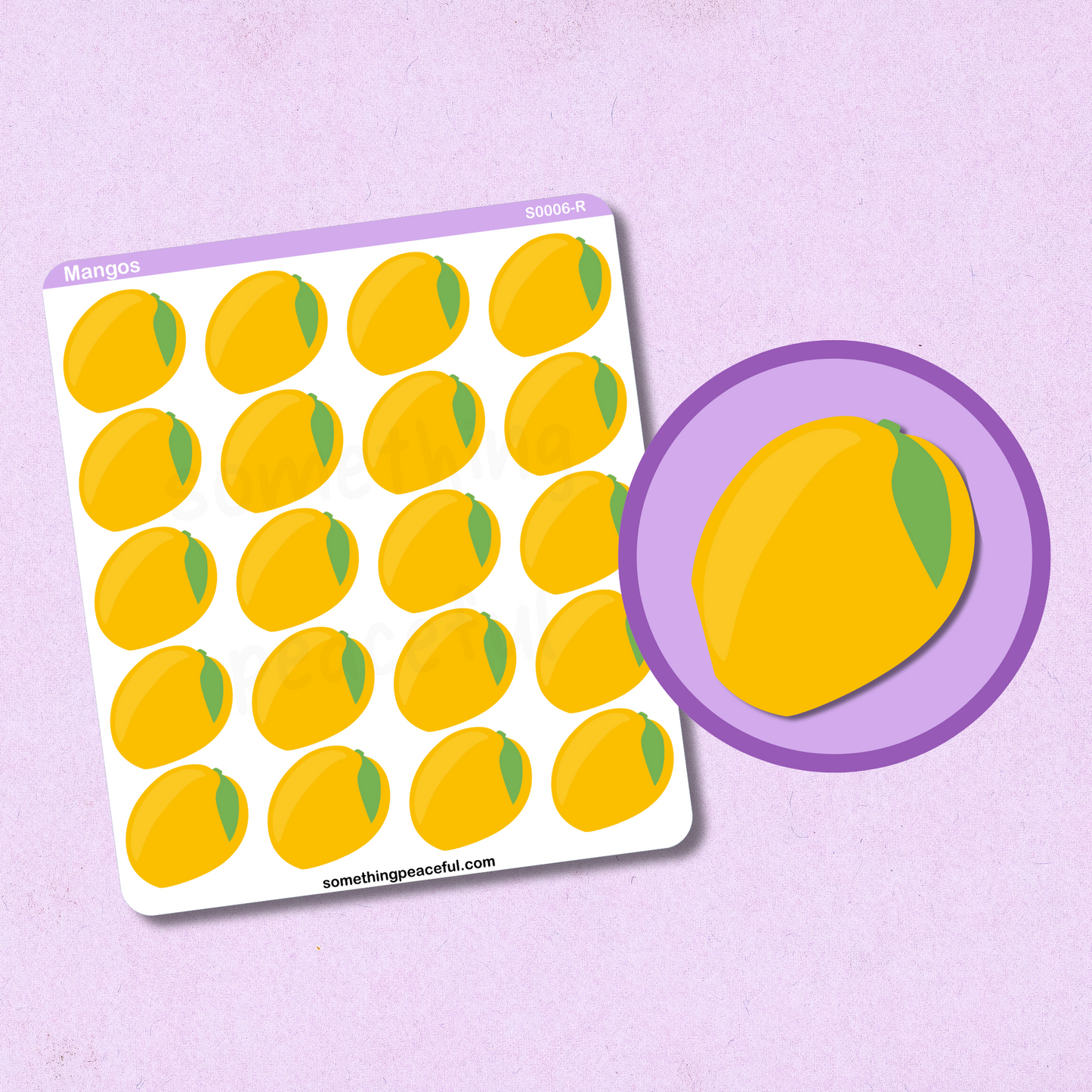 Mango Icons Sticker Sheet