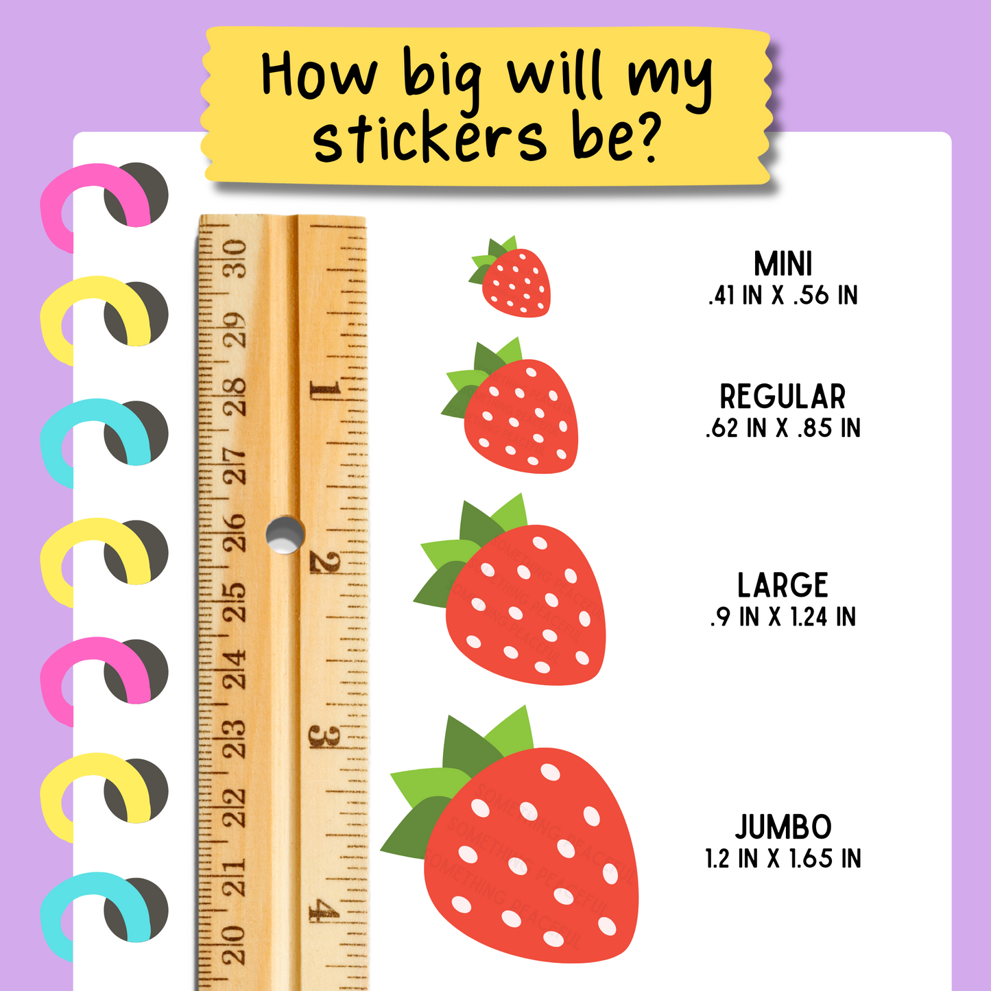 Strawberry Icons Sticker Sheet