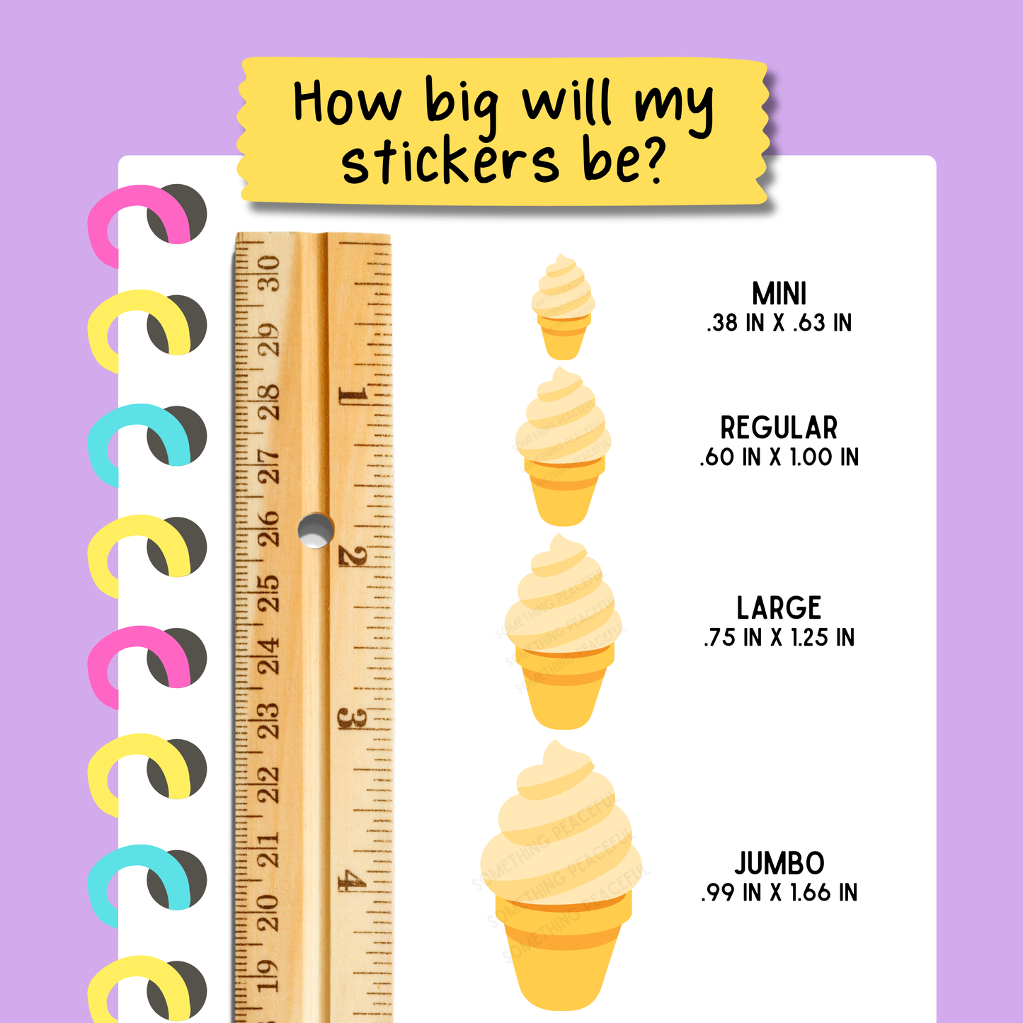 Ice Cream Icons Sticker Sheet