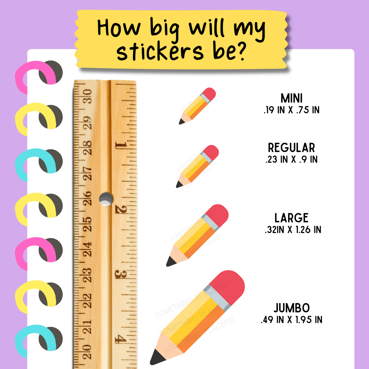 Pencil Icons Stickers Sheet