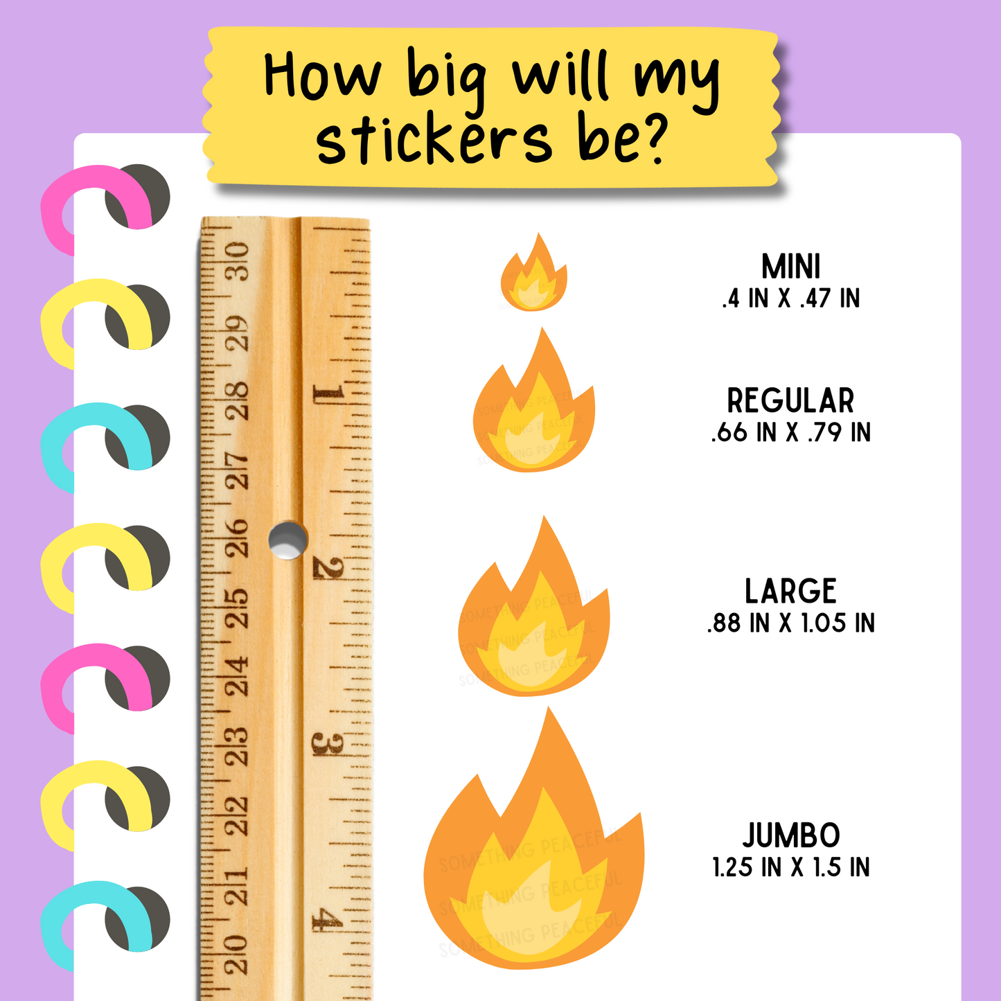 Flame Icons Sticker Sheet
