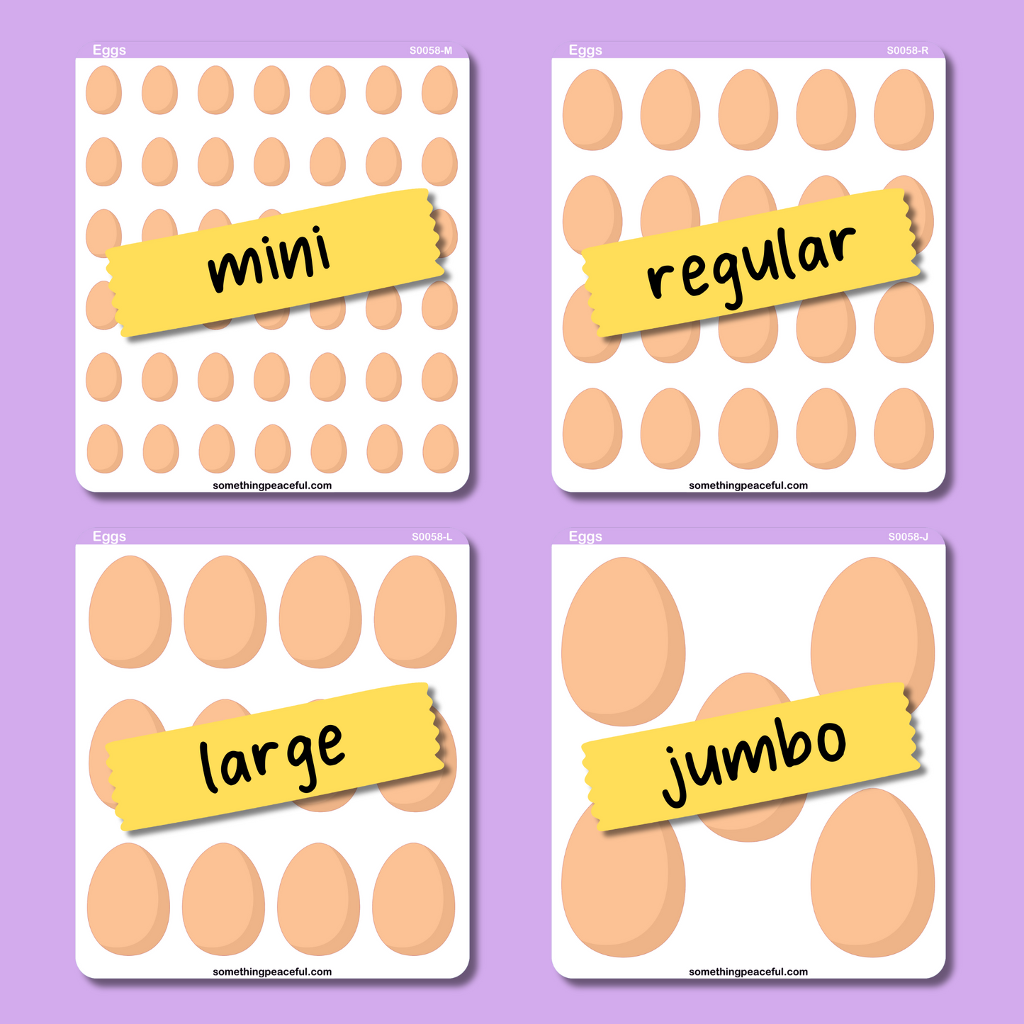 Egg Icons Sticker Sheet