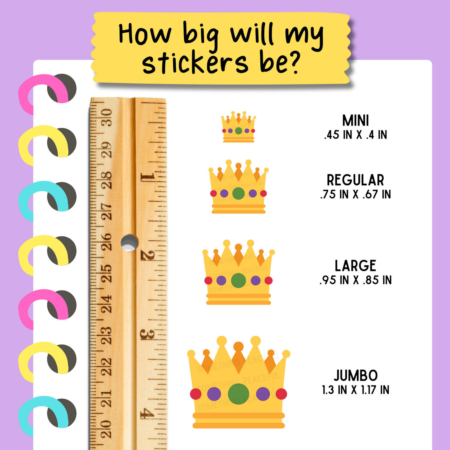 Crown Icons Sticker Sheet