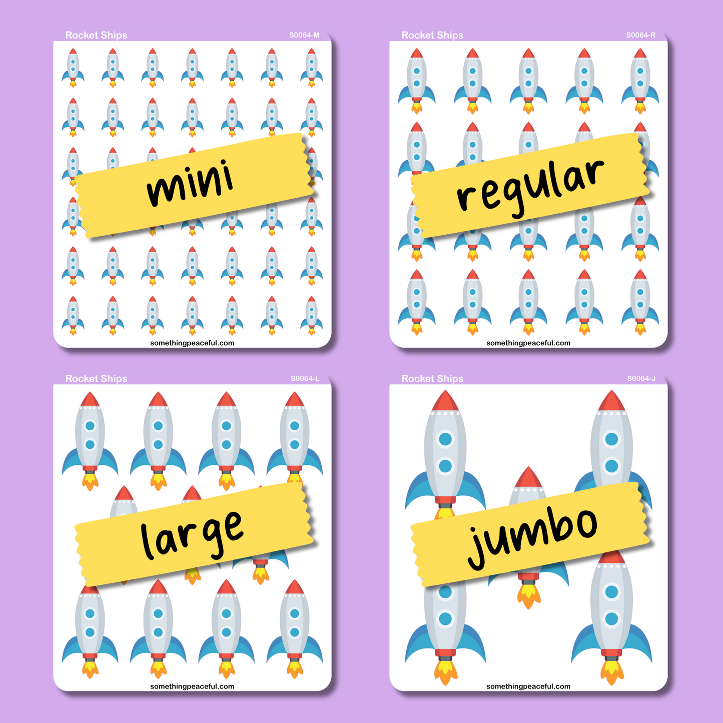 Rocket Icons Sticker Sheet