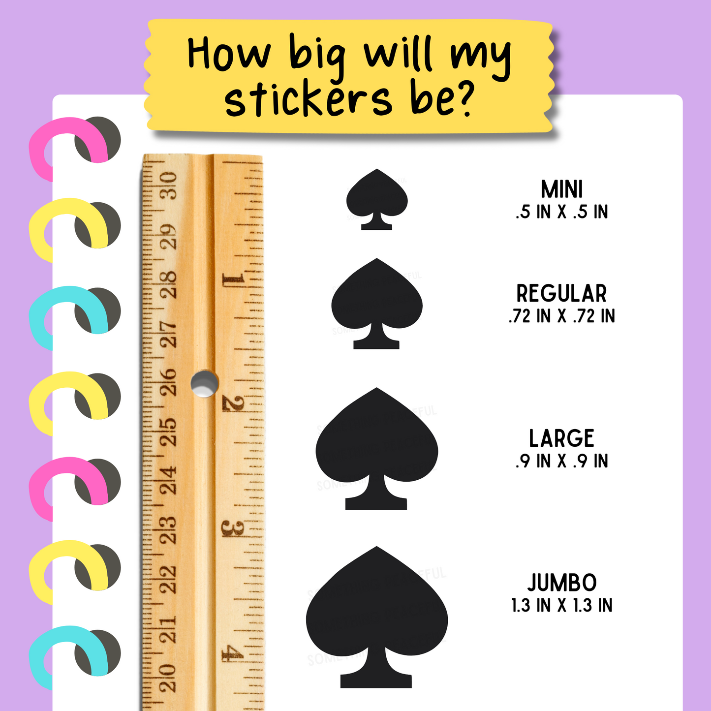 Spade Card Suit Icons Sticker Sheet