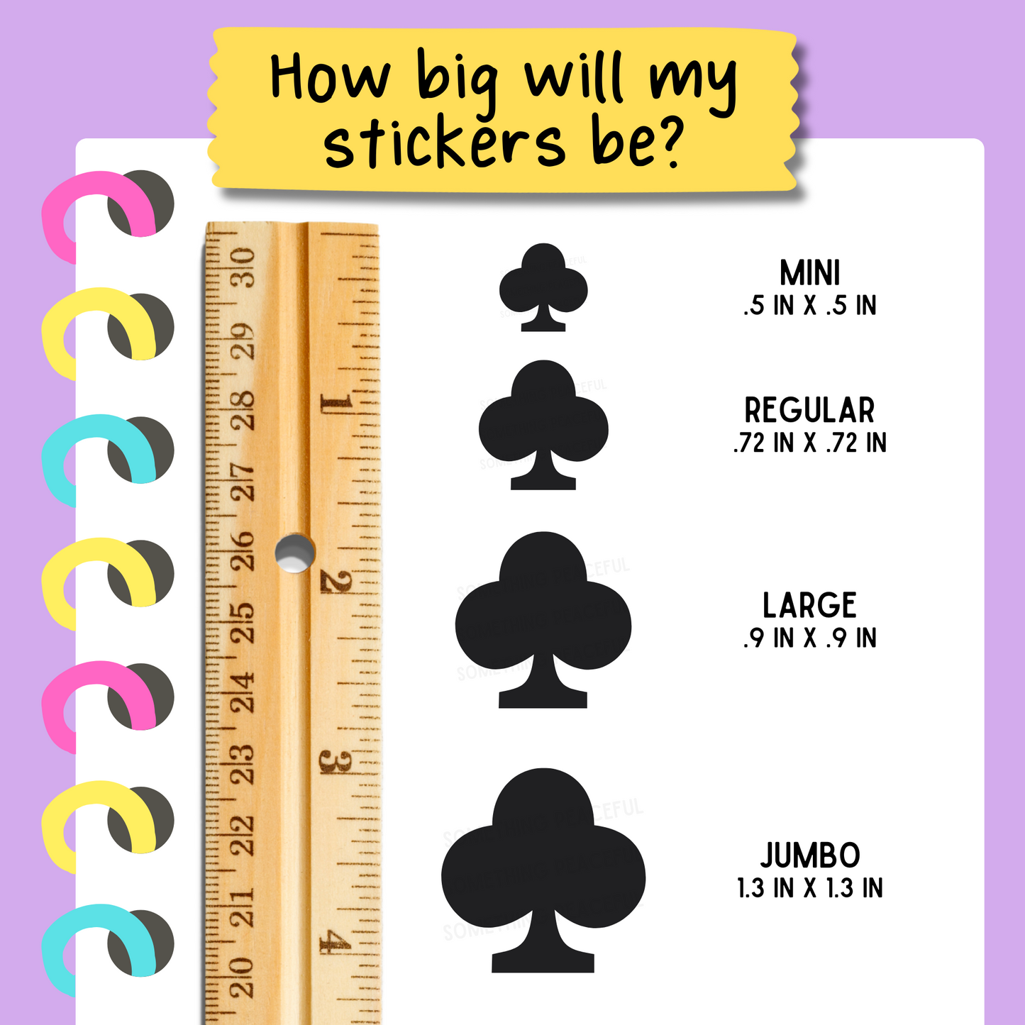 Club Card Suit Icons Sticker Sheet