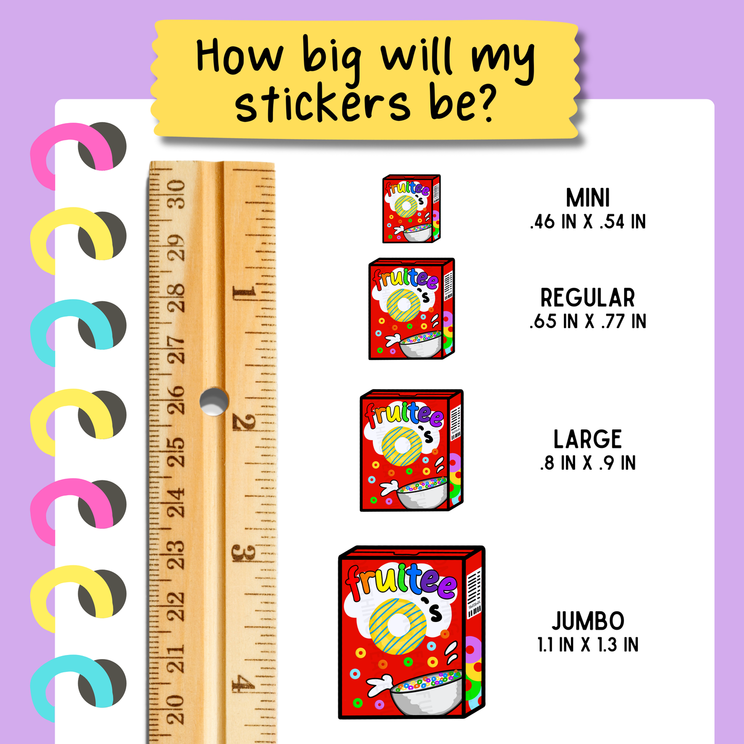 Fruity Cereal Box Sticker Sheet