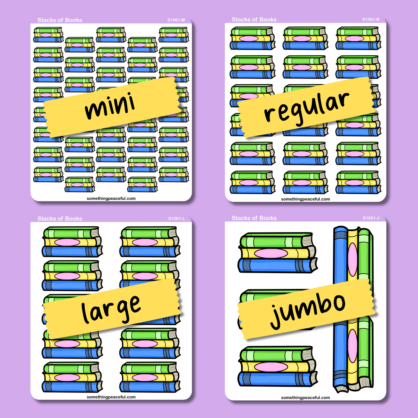 Stack of Books Sticker Sheet