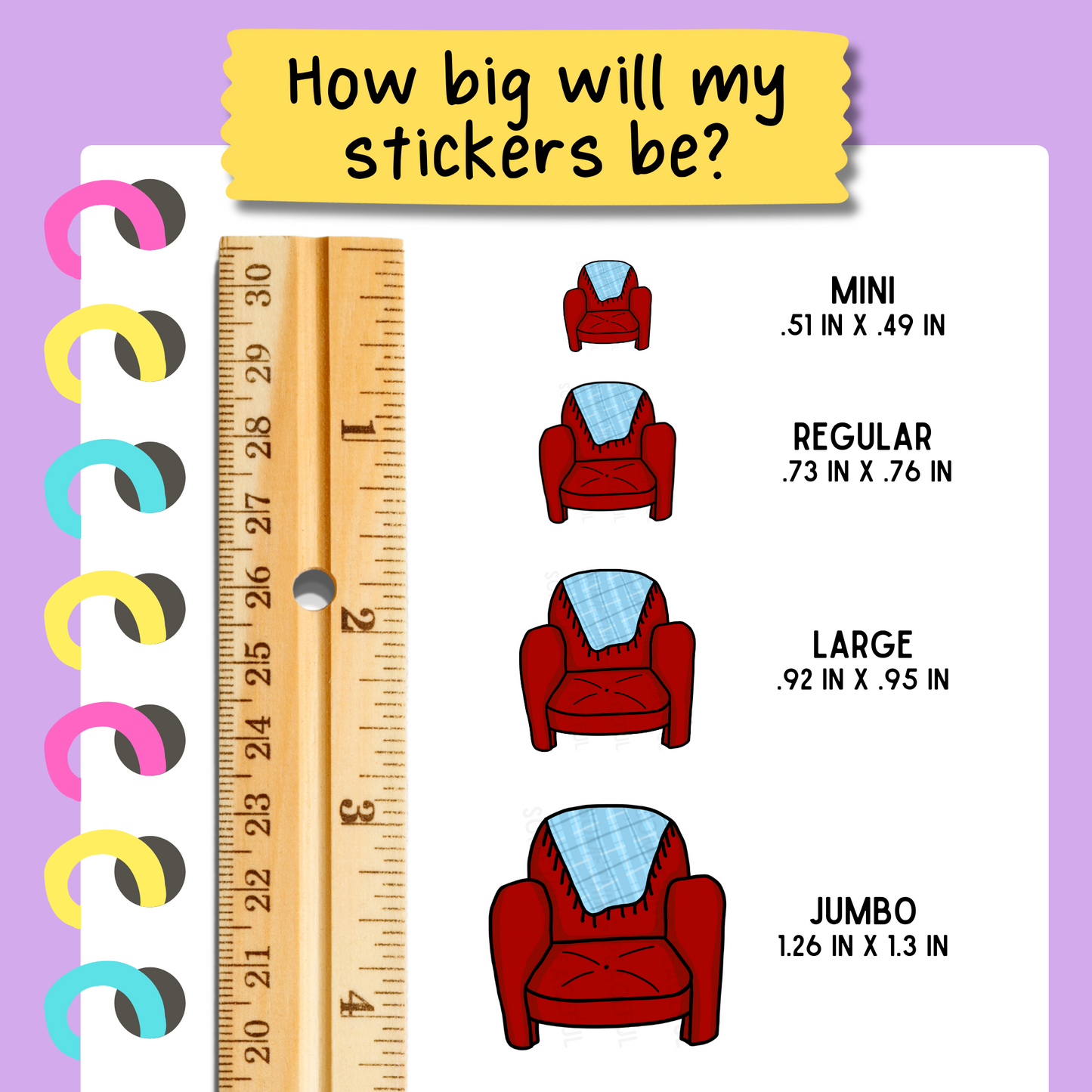 Comfy Chairs Sticker Sheet