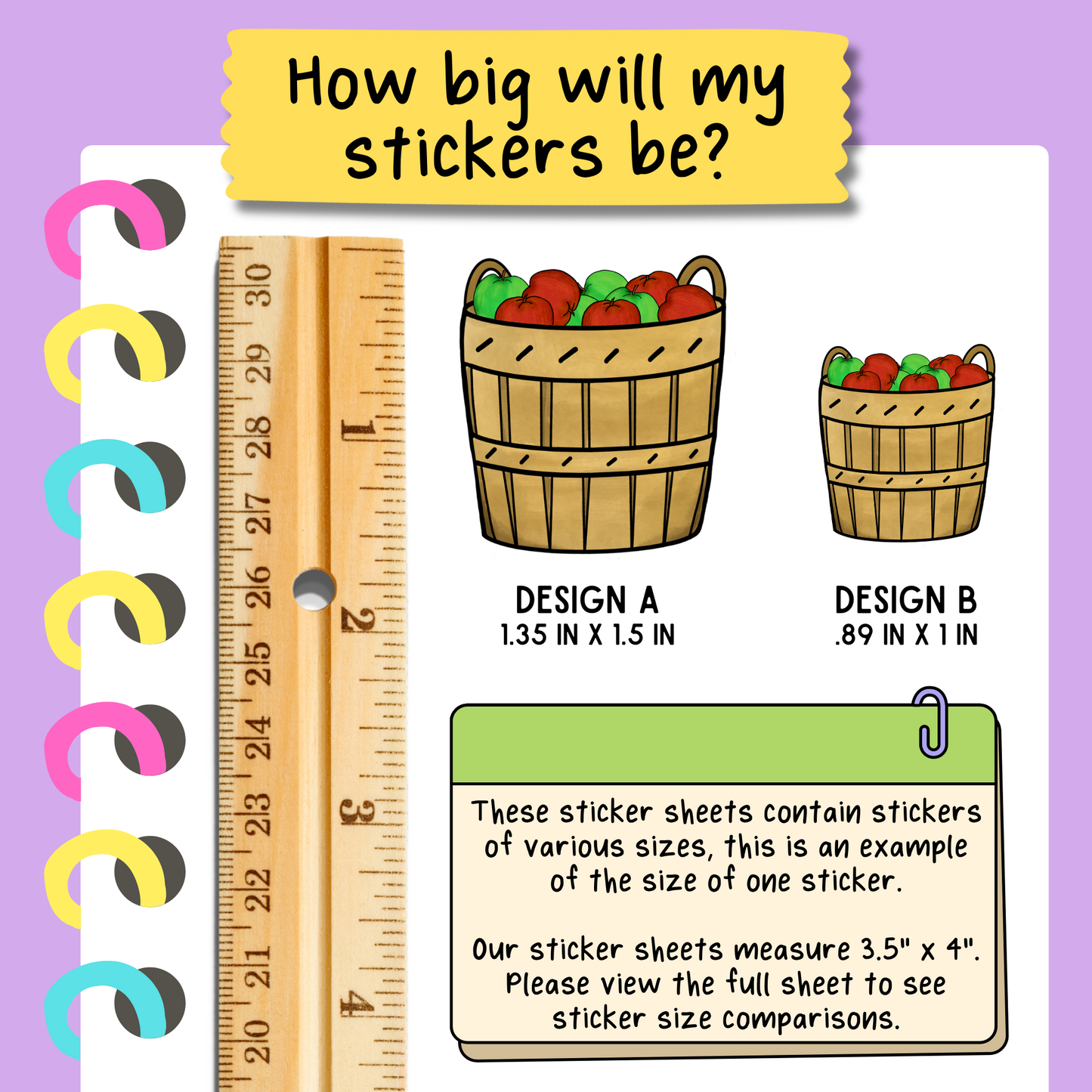 Apple Picking Stickers Sheet