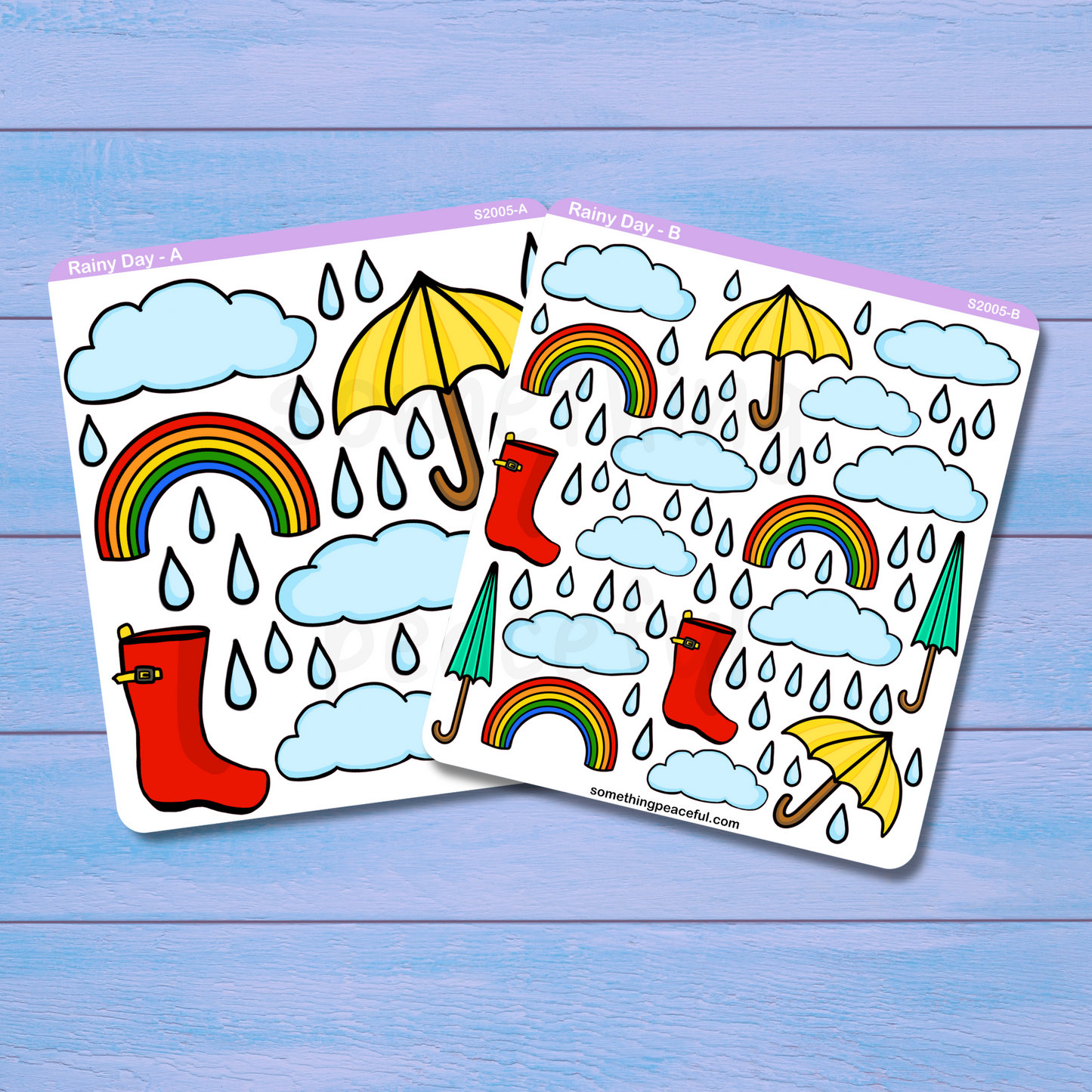 Rainy Day Stickers Sheet