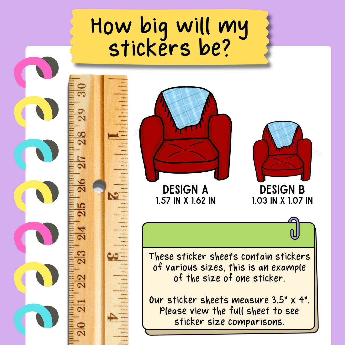 Cozy Hobby Stickers Sheet