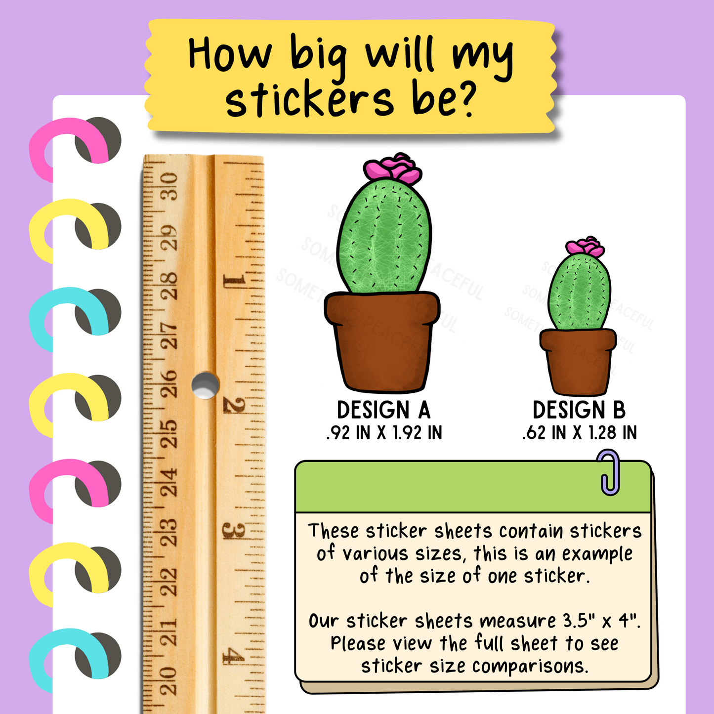 Peaceful Plants Stickers Sheet