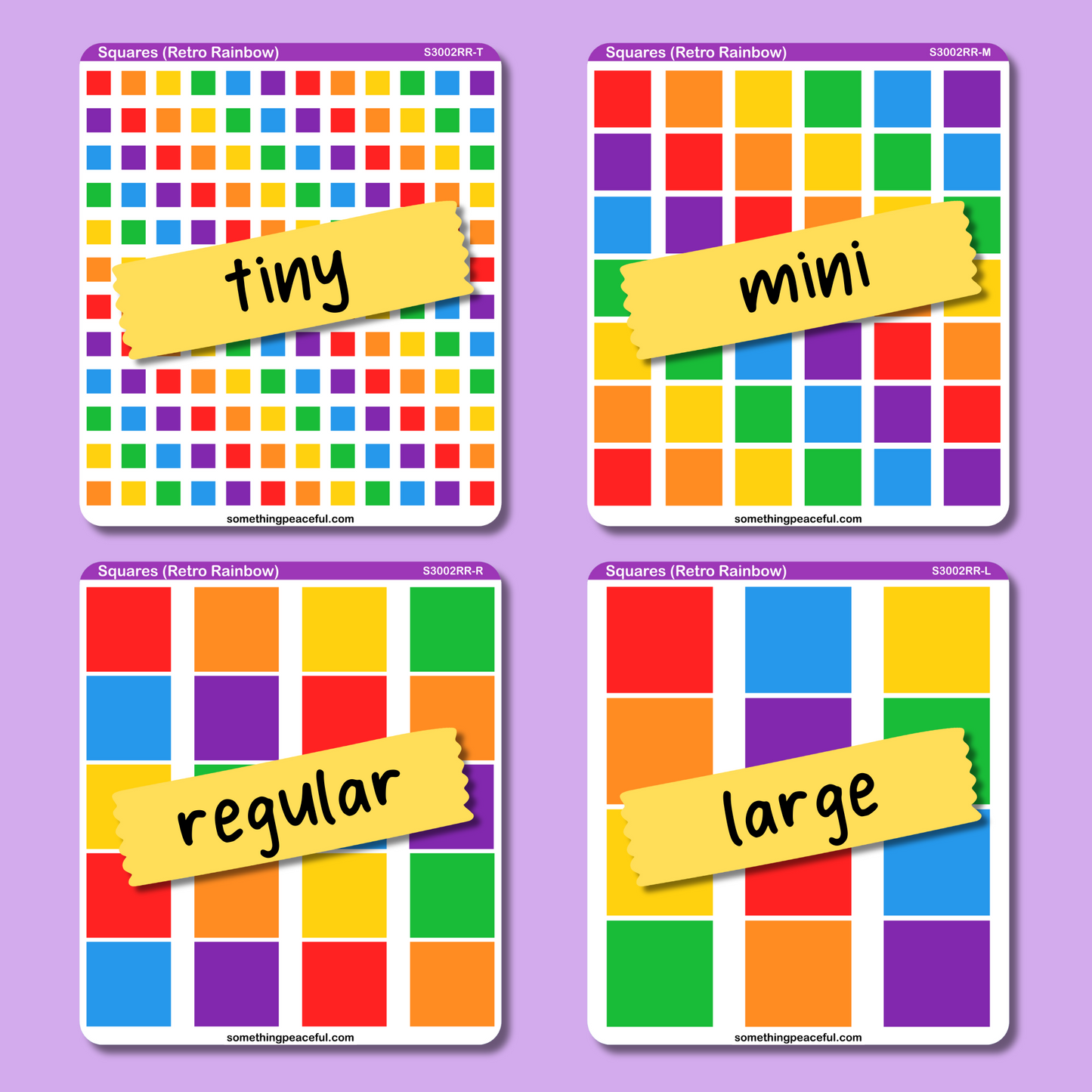 Squares Sticker Sheet - Customizable