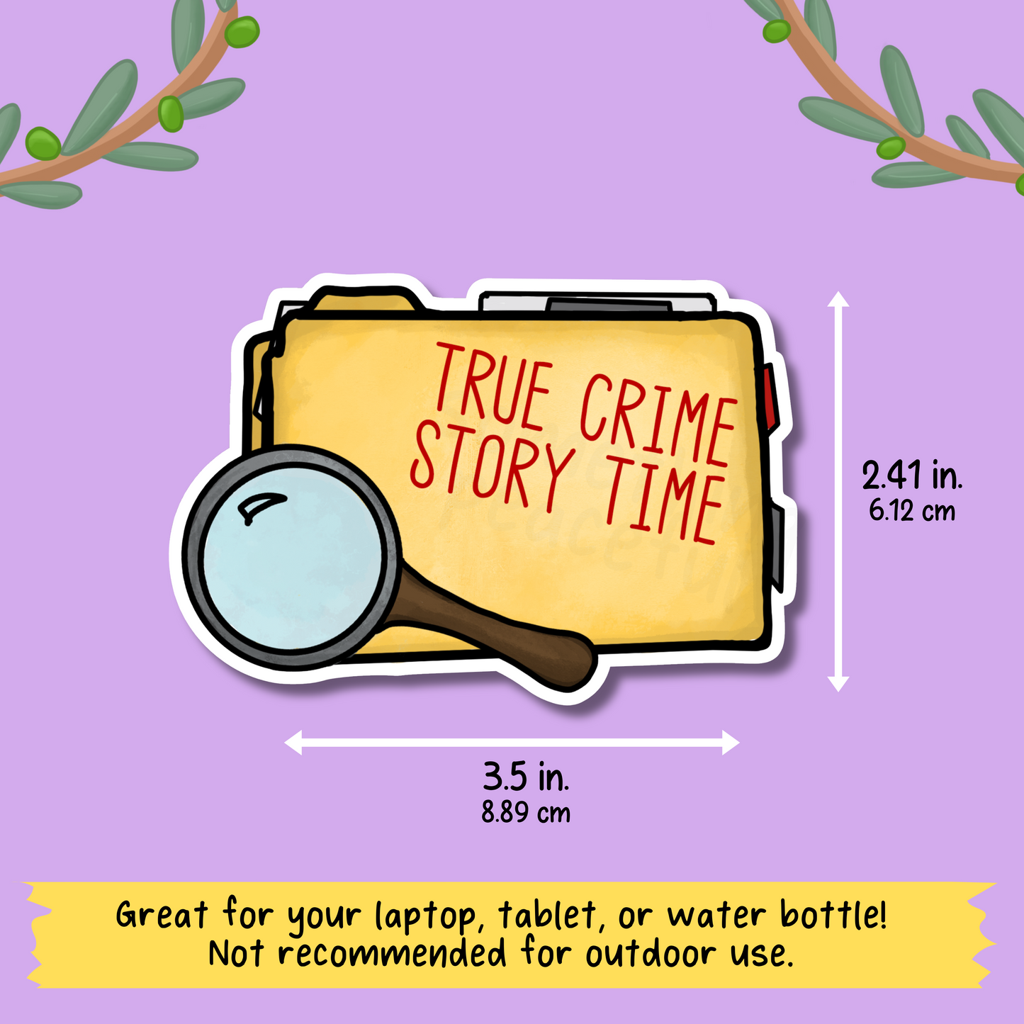 True Crime Story Time Vinyl Sticker