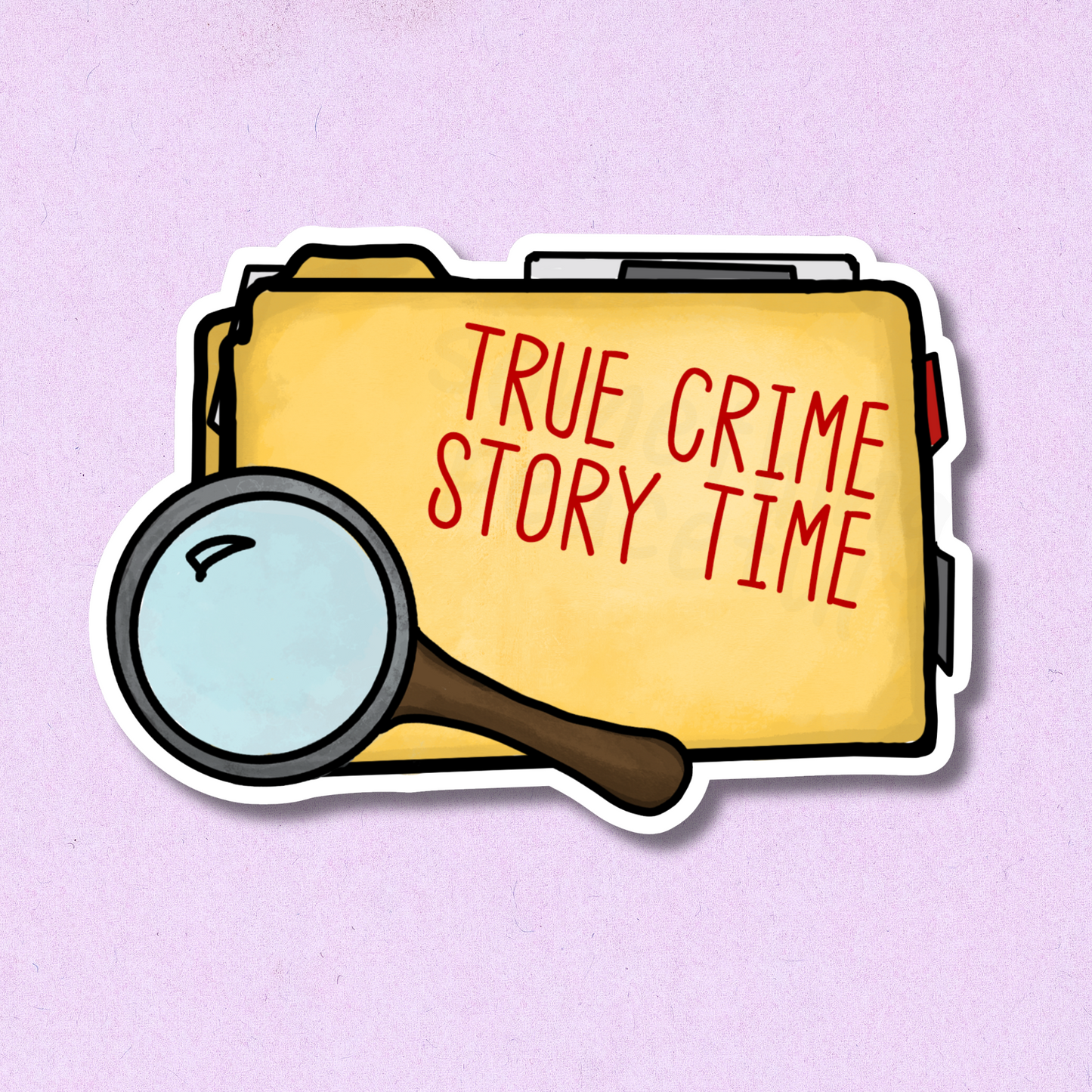 True Crime Story Time Vinyl Sticker