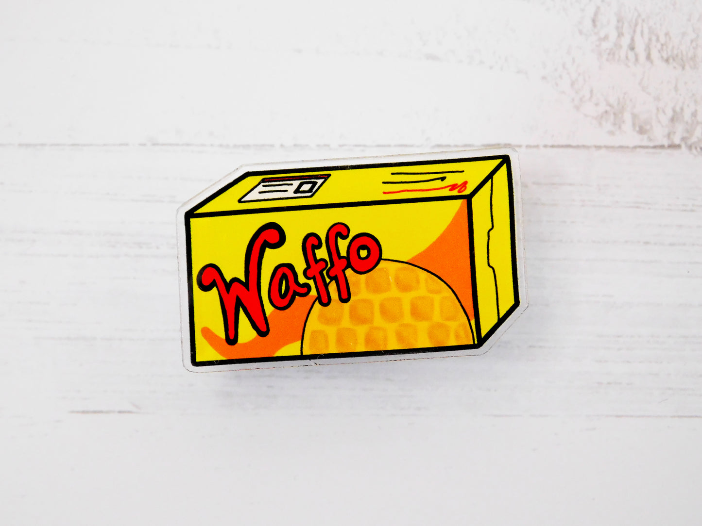 Waffle Box Acrylic Pin