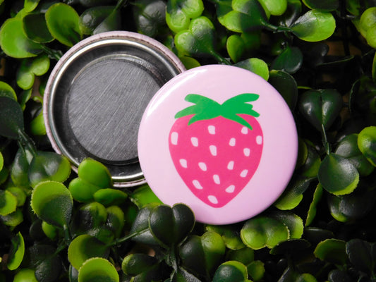 Pink Strawberry Doodle Magnet