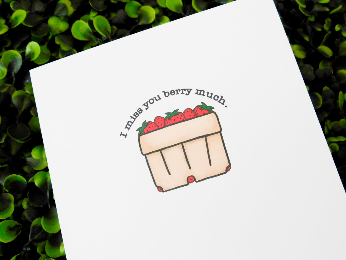 I Miss You Berry Much Card