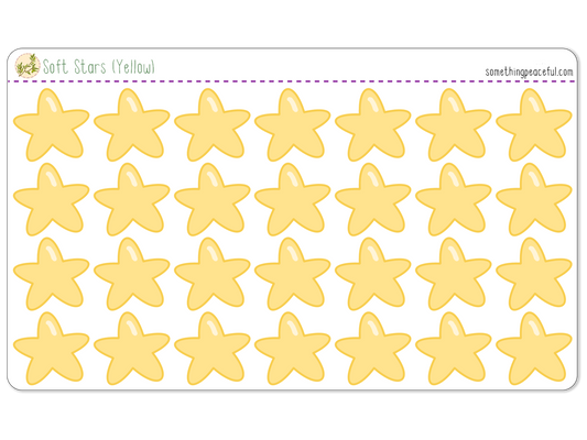 Yellow Star Sticker Sheet