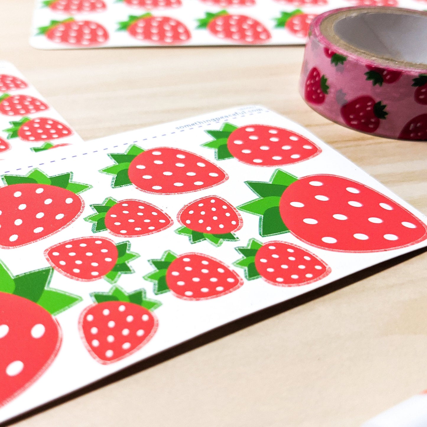 Strawberry Emoji Sticker Sheet