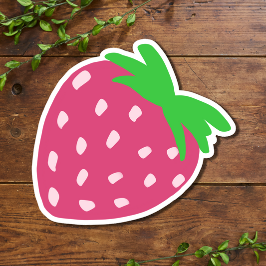 Pink Strawberry Sticker
