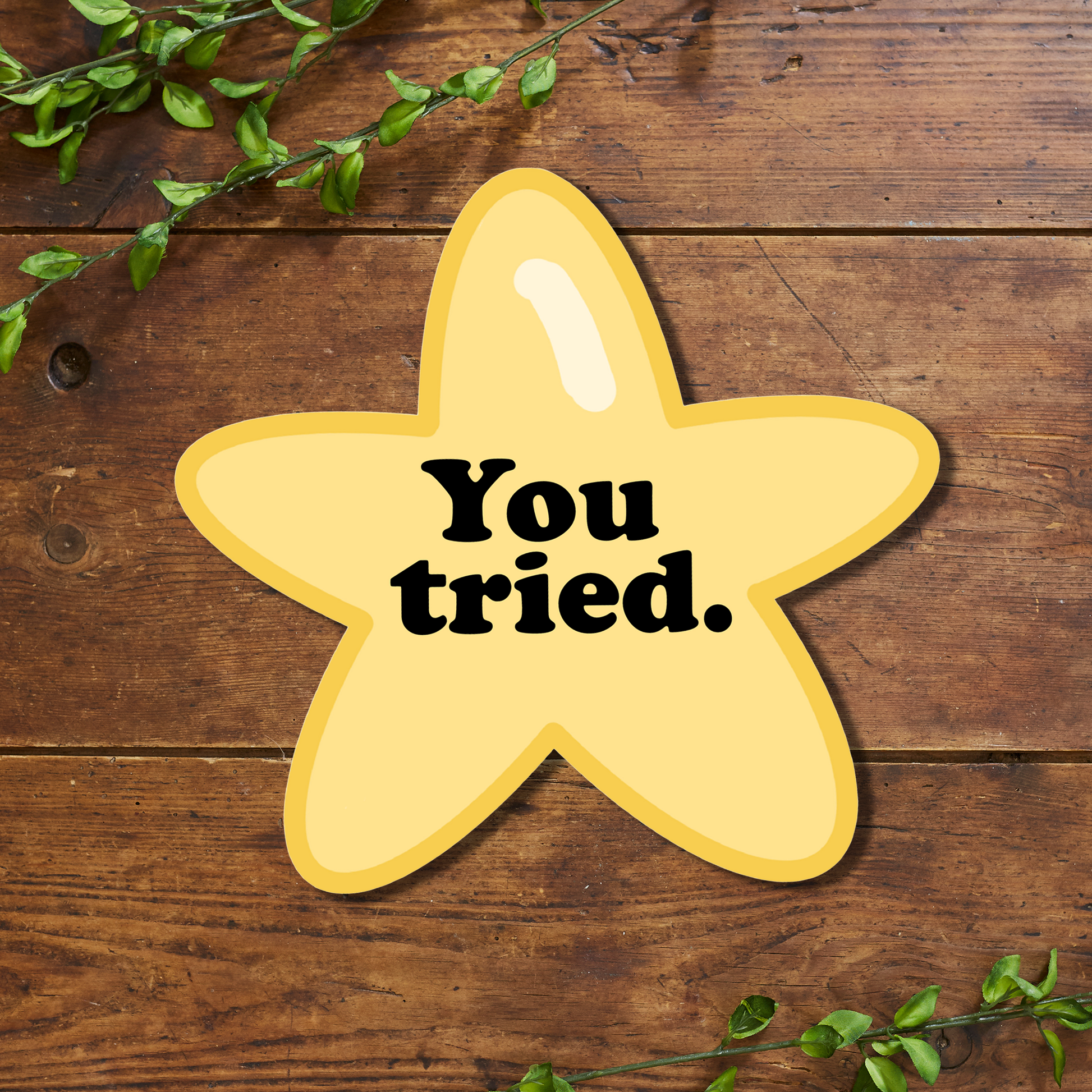 You Tried Star Vinyl Sticker – Something Peaceful