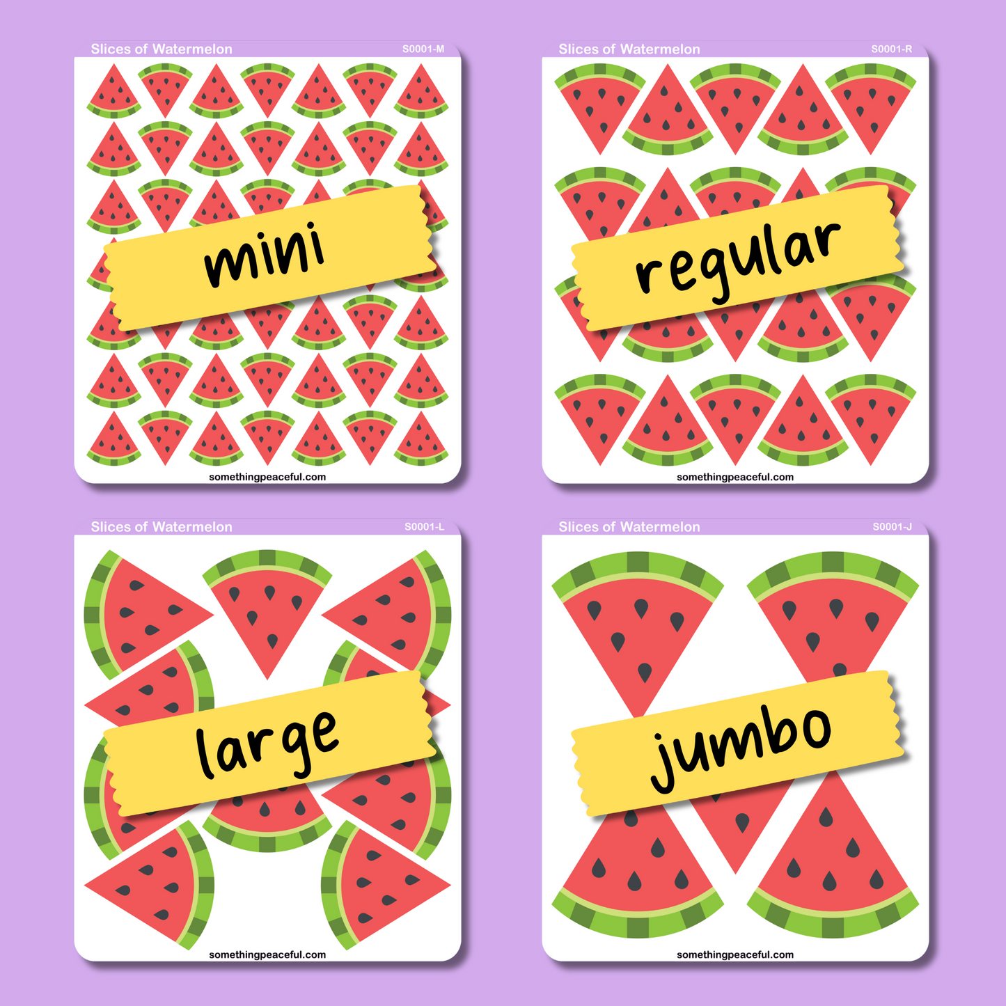 Watermelon Icons Sticker Sheet