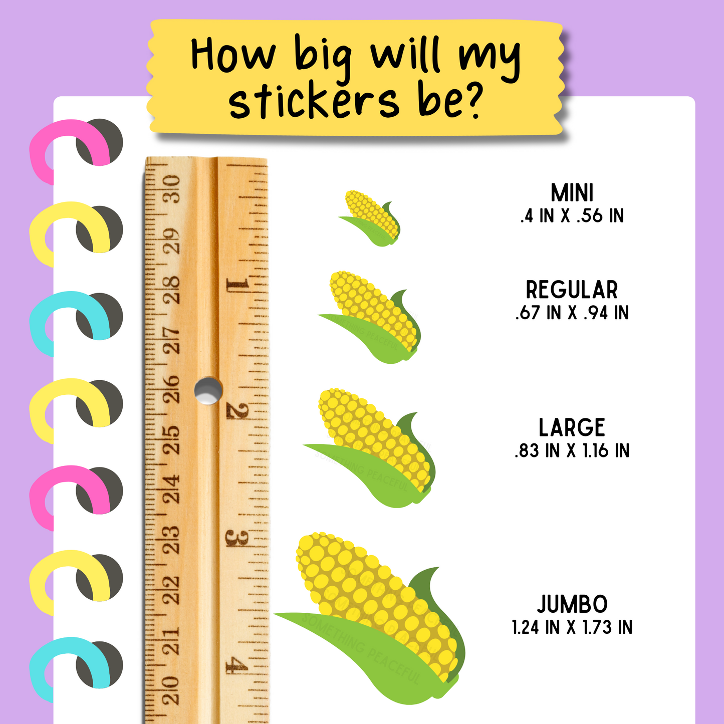 Corn Icons Sticker Sheet