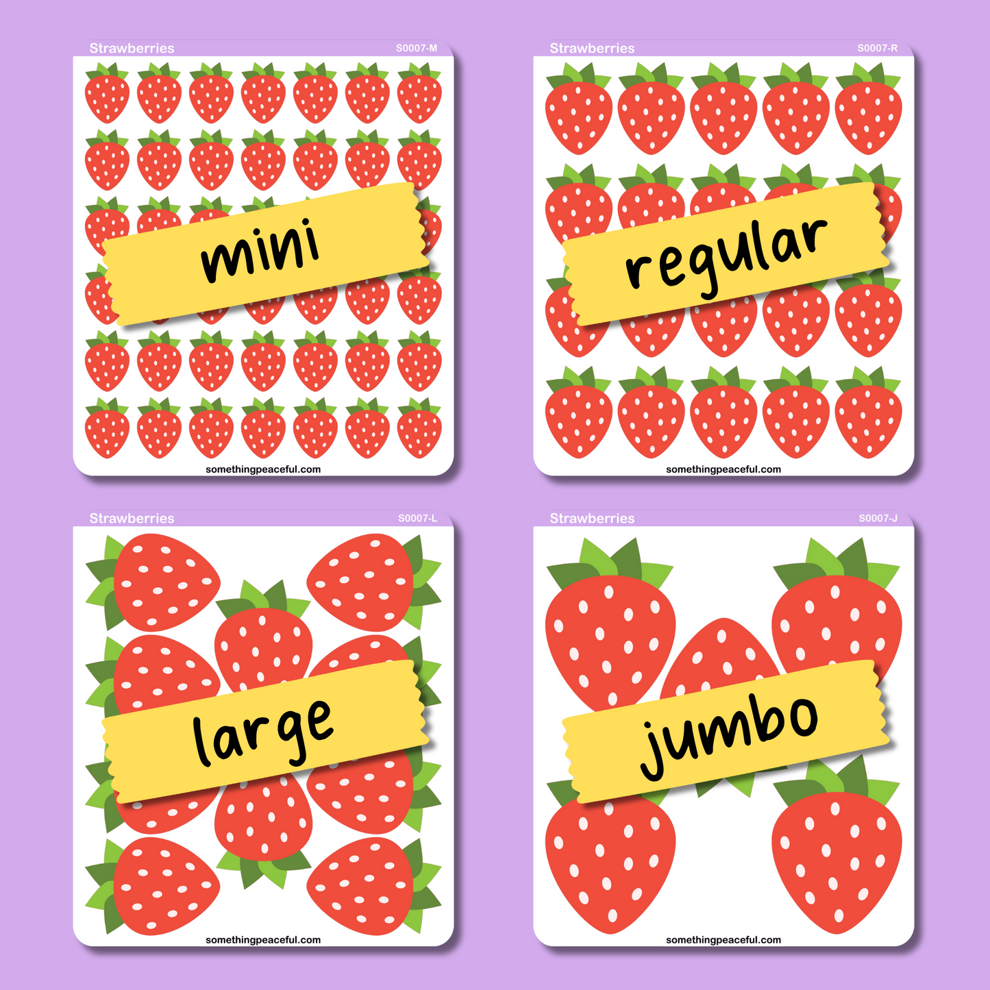 Strawberry Icons Sticker Sheet