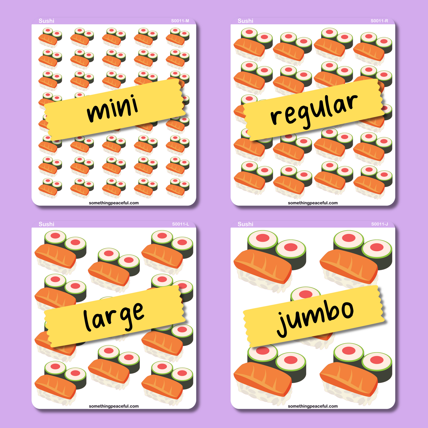 Sushi Icons Sticker Sheet