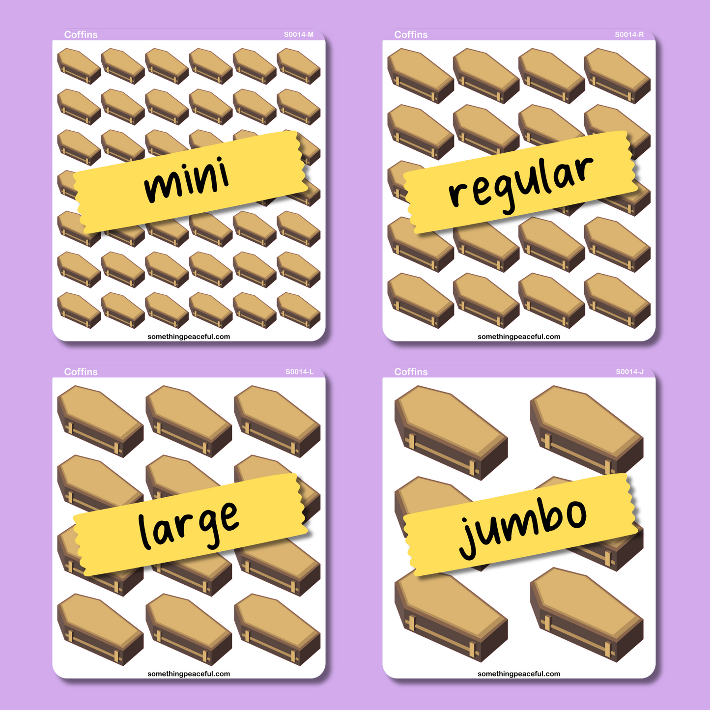Coffin Icons Sticker Sheet