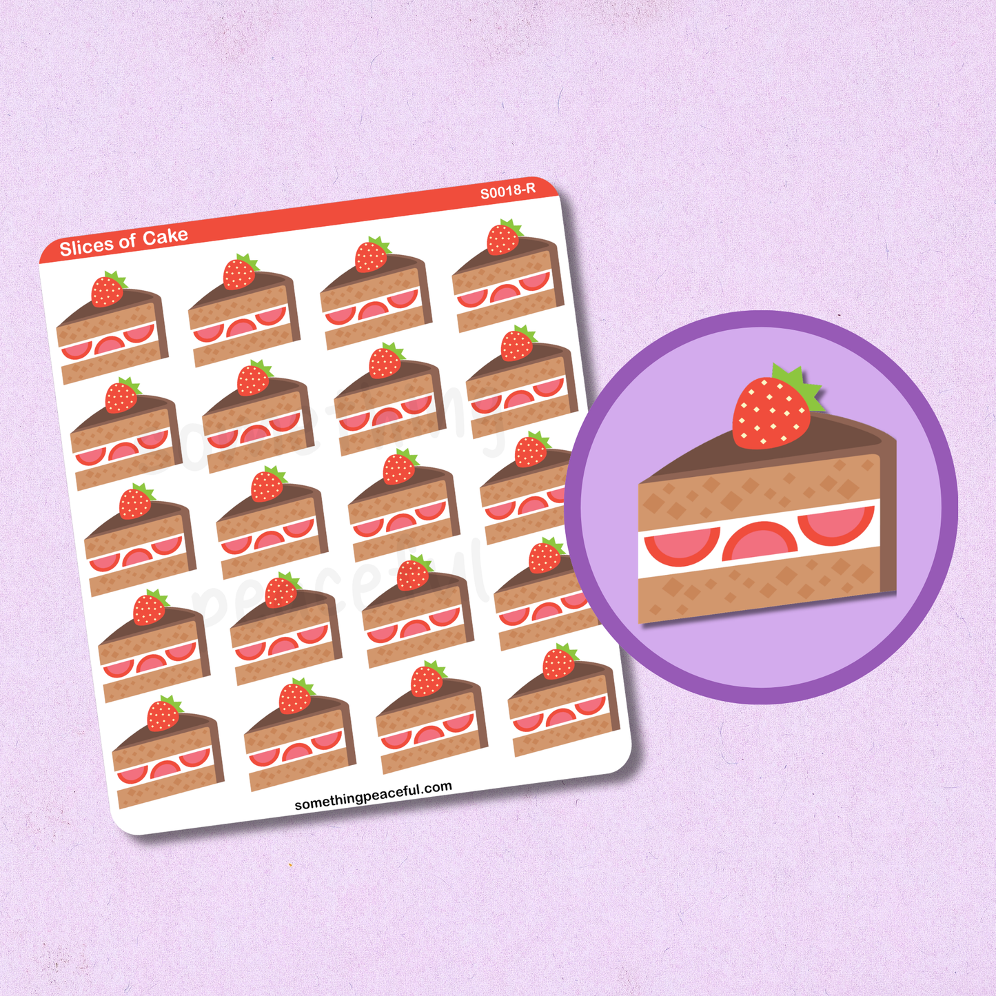 Cake Icons Sticker Sheet