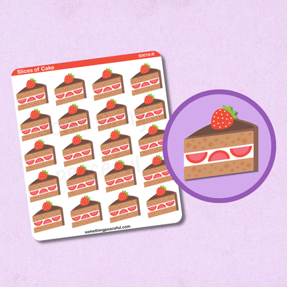 Cake Icons Sticker Sheet