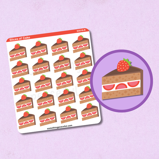 Cake Icons Sticker Sheet