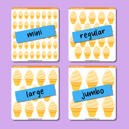 Ice Cream Icons Sticker Sheet
