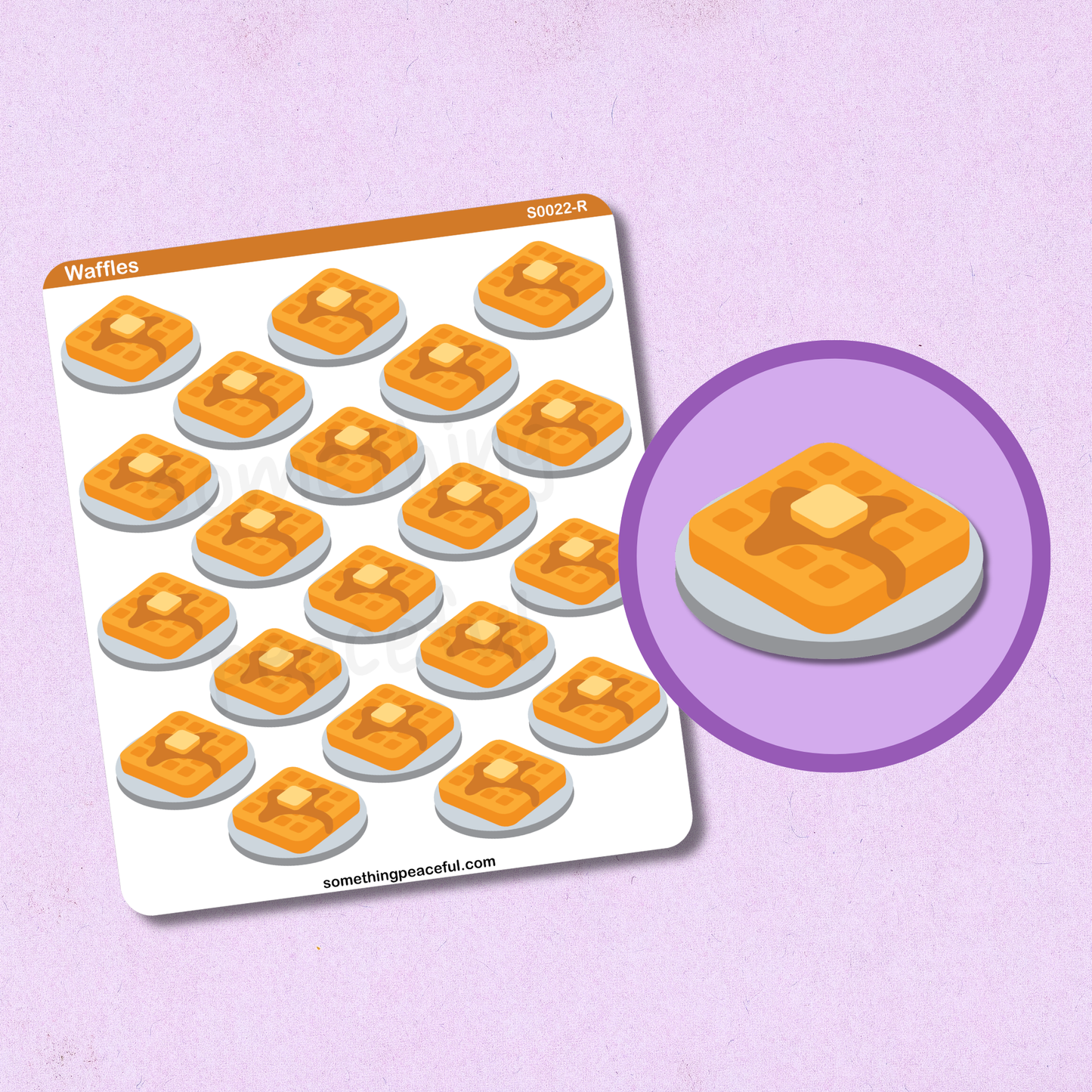 Waffle Icons Sticker Sheet