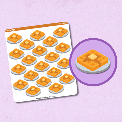 Waffle Icons Sticker Sheet