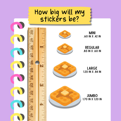 Waffle Icons Sticker Sheet