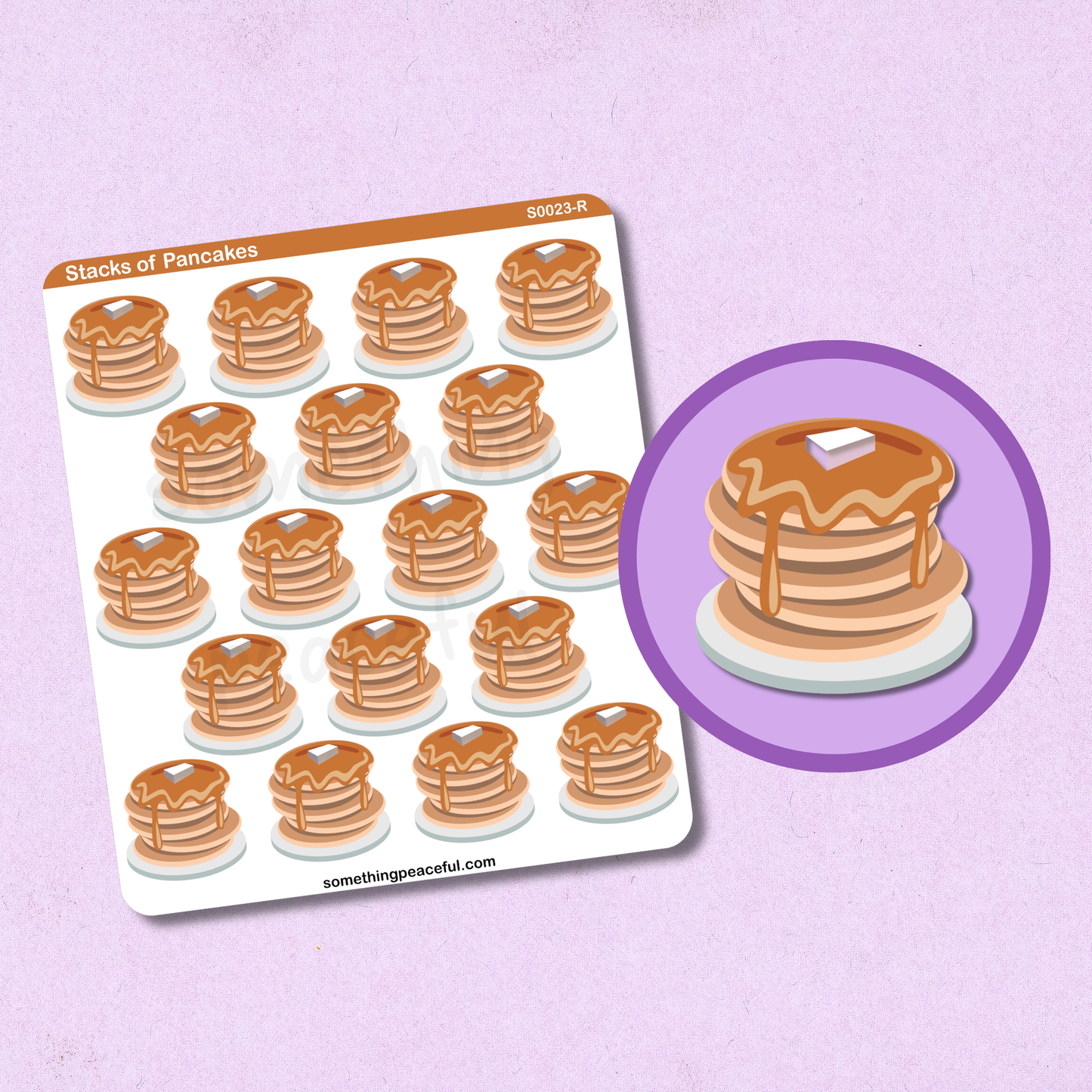 Pancake Icons Sticker Sheet
