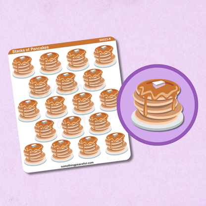 Pancake Icons Sticker Sheet