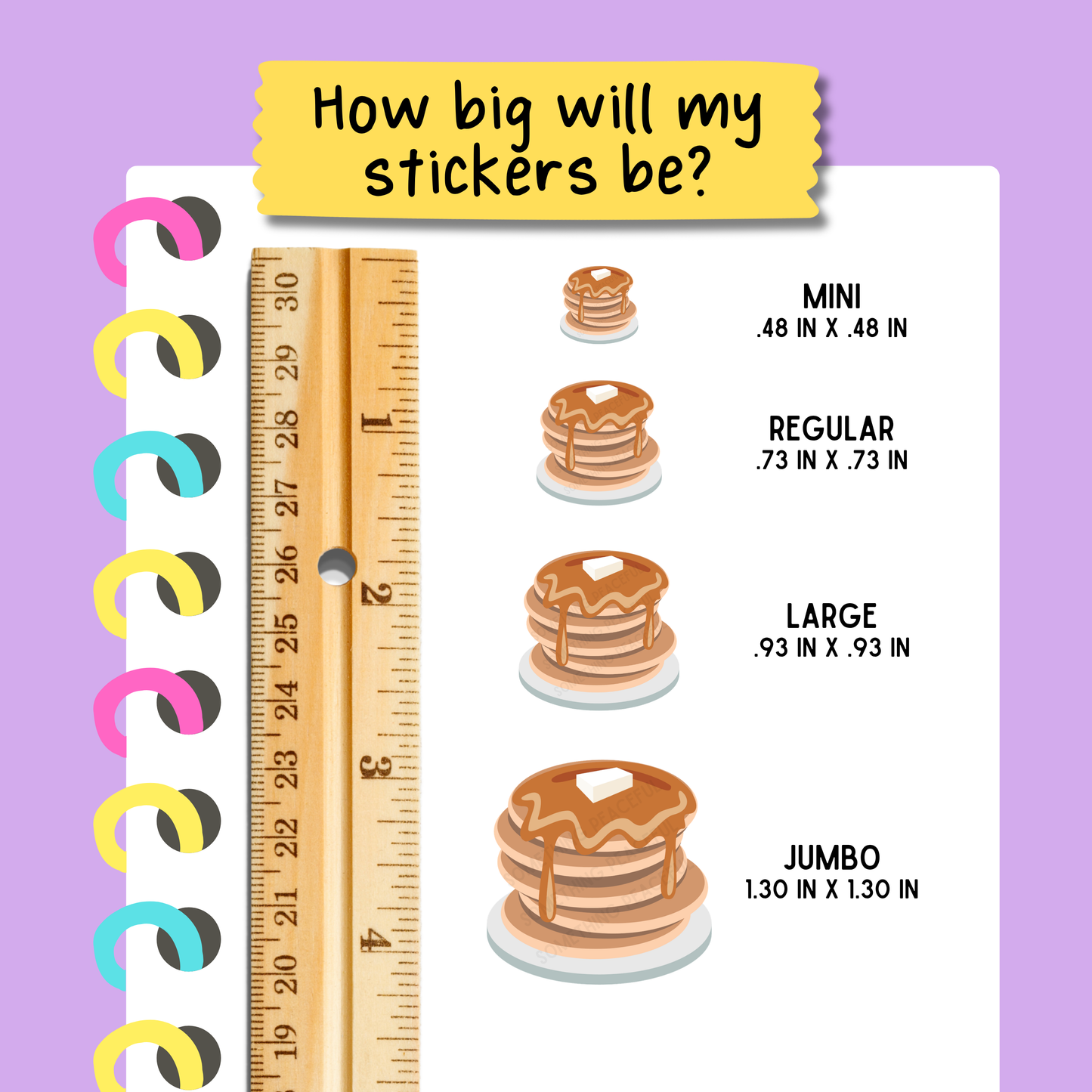 Pancake Icons Sticker Sheet