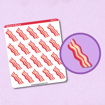 Bacon Icons Sticker Sheet