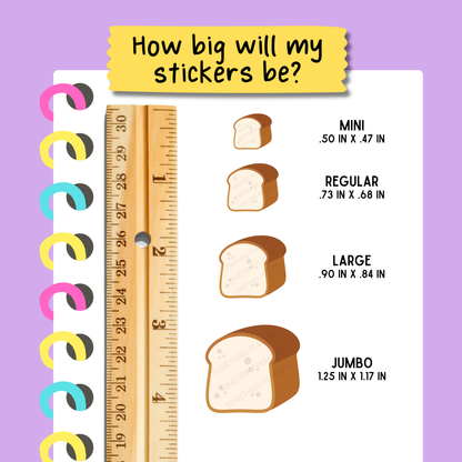 Bread Icons Sticker Sheet