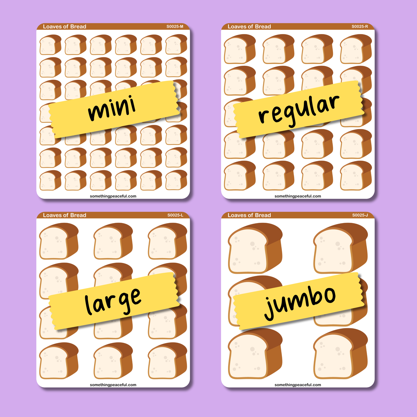 Bread Icons Sticker Sheet